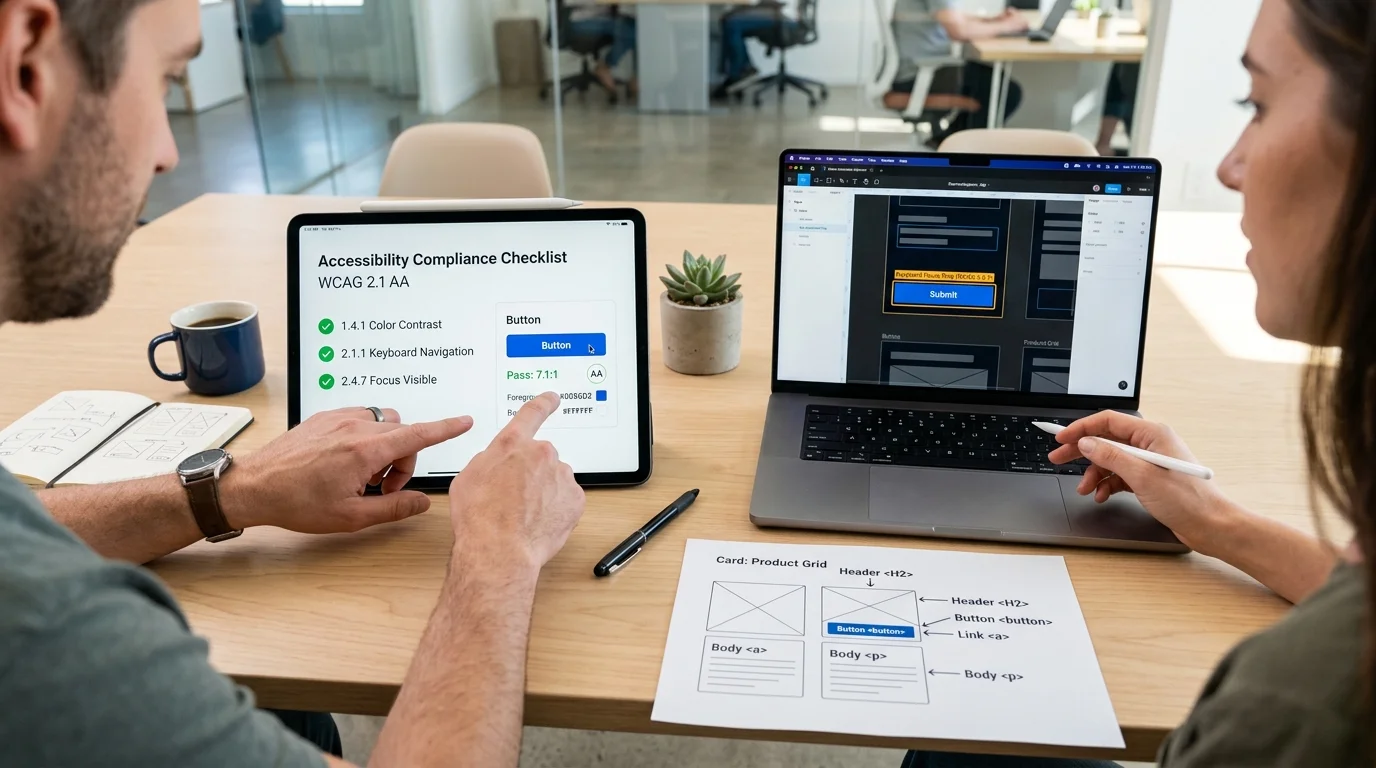 Barrierefreiheits-Audit und Testing von Webdesign nach BFSG und WCAG 2.2 AA
