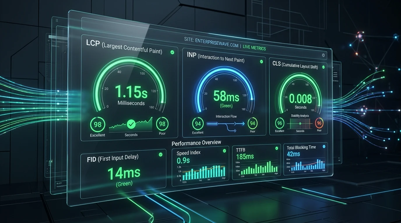 Core Web Vitals optimieren 2026: LCP, CLS & INP bei WordPress unter 2,5 Sekunden drücken