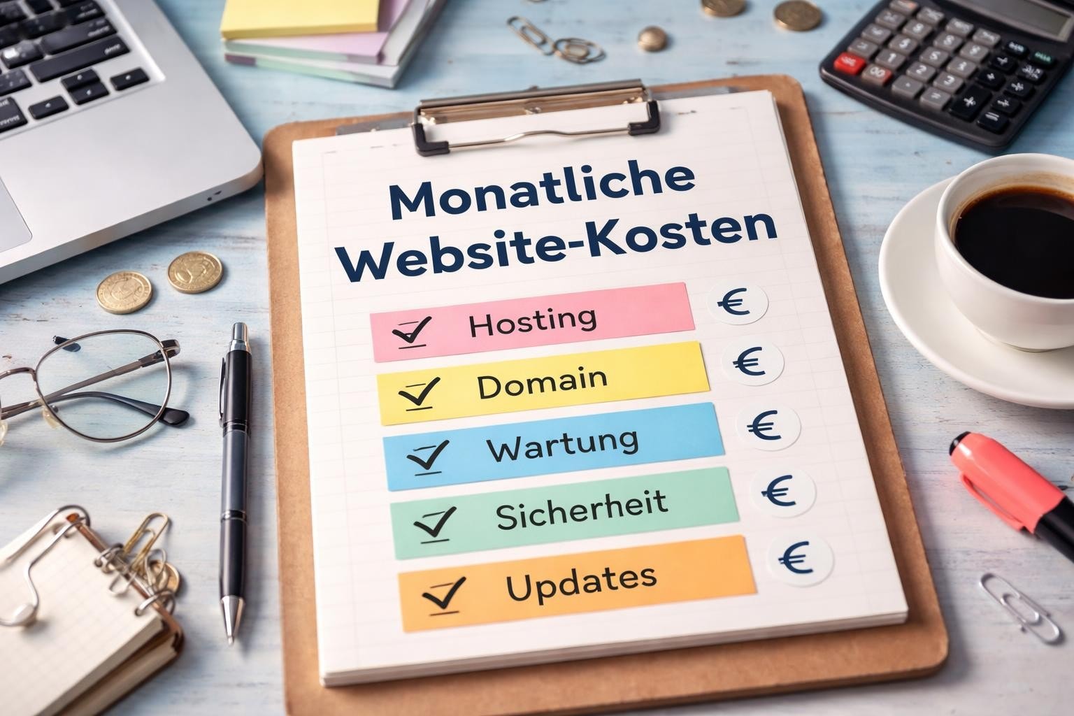 Monatliche Kosten Website: Der komplette Überblick 2026