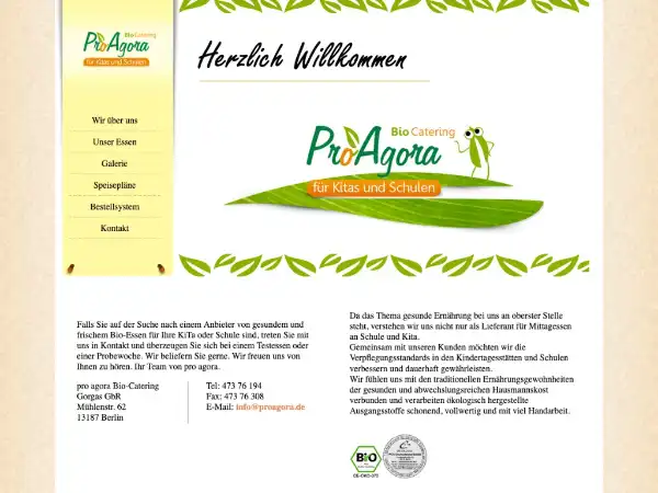ProAgora Webdesign Vorher